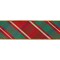 LaRibbons 4" - 2 1/2" Wired Dupioni Ribbon | Red/Green/Gold Plaid Bias Cut w/ Double-Fused Gold Backing | 10 Yard Roll